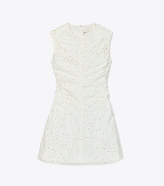 Blomstret bomulds-poplin-kjole