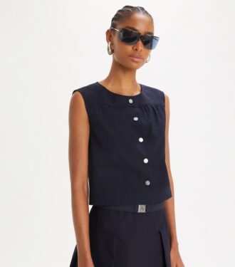 Bomuldsbluse med knapper