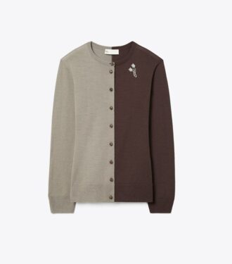 Broche uldcardigan