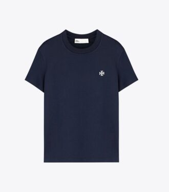 Broderet logo bomulds-T-shirt