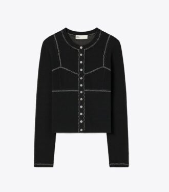 Cardigan i bomuld og nylon