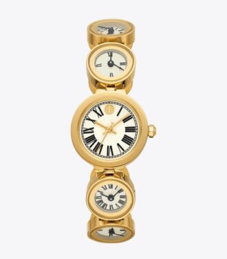 Clock Watch, guldfarvet rustfrit stål