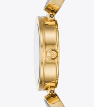 Clock Watch, guldfarvet rustfrit stål