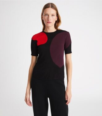 Colorblock strikket top