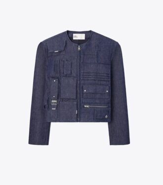 Denim håndtaskejakke