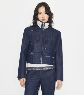 Denim håndtaskejakke