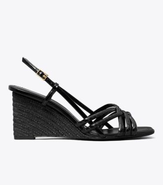 Espadrille-sandaler med kilehæl og flere remme Espadrille-sandaler med kilehæl og flere remme