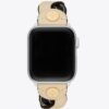 Flettet rem til Apple Watch®, creme/sort læder, 38 mm – 40 mm Flettet rem til Apple Watch®, creme/sort læder, 38 mm – 40 mm