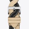 Flettet rem til Apple Watch®, creme/sort læder, 38 mm – 40 mm Flettet rem til Apple Watch®, creme/sort læder, 38 mm – 40 mm