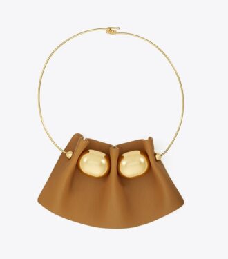 Fluted Leather Collar Halskæde