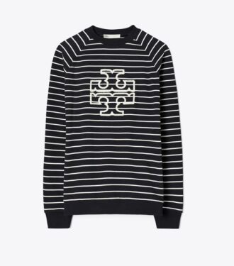 French Terry Striped Logo Crew French Terry Striped Logo Crew