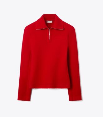 Halvzip-sweatshirt i uld Halvzip-sweatshirt i uld