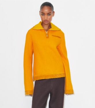 Halvzip-sweatshirt i uld Halvzip-sweatshirt i uld