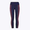 Højtaljede, vægtløse leggings med piping og 7/8 benlængde