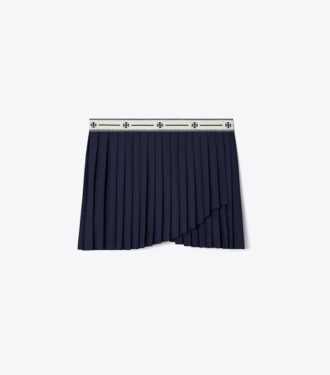 Jacquard Performance Jersey Plisseret Overlay Nederdel