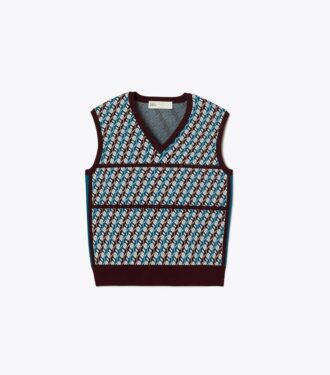 Jacquard-sweatervest