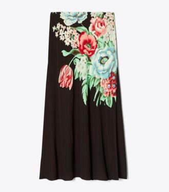 Jersey nederdel med print