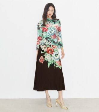 Jersey nederdel med print