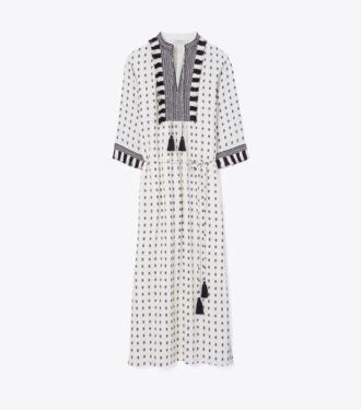 Kaftan med sweaterfrynser