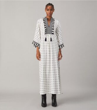 Kaftan med sweaterfrynser
