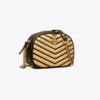 Kira Chevron Soft Straw lille kamerataske