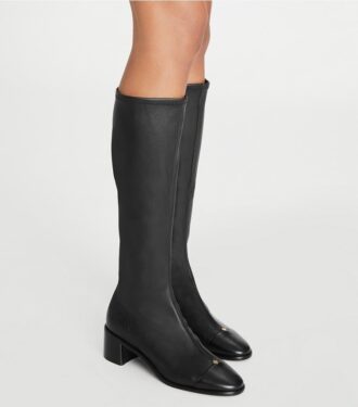Knee-high støvler med kappe