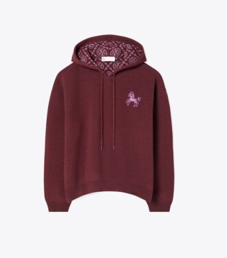 Kort uldhoodie