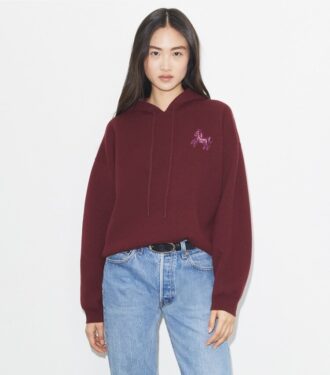 Kort uldhoodie