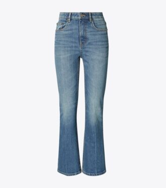 Korte flare-jeans