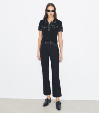 Korte flare-jeans