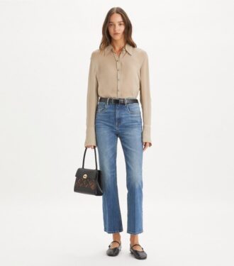 Korte flare-jeans