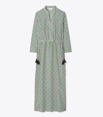 Lang kaftan med print Lang kaftan med print