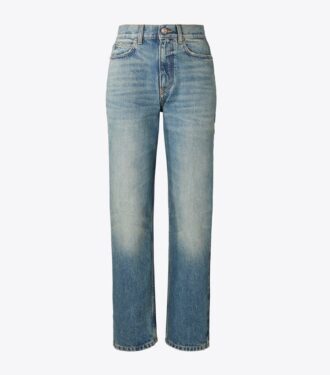 Lige jeans med brede ben