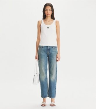 Lige jeans med brede ben