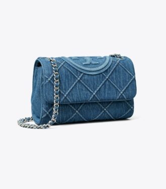 Lille Fleming Soft Denim Convertible skuldertaske