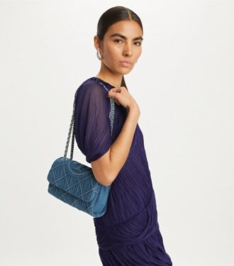 Lille Fleming Soft Denim Convertible skuldertaske