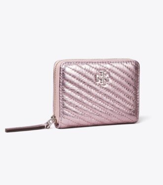 Lille Kira Moto Quilt Metallic Zip-Around Wallet