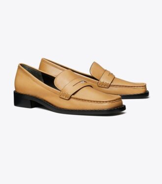 Loafers med firkantet tå