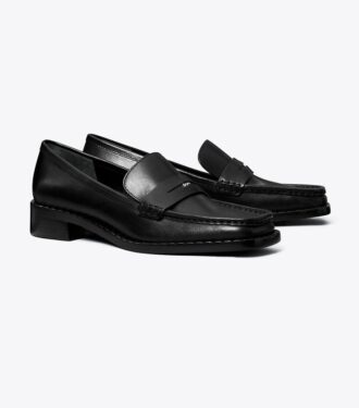 Loafers med firkantet tå