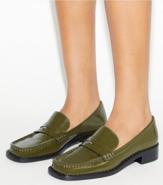 Loafers med firkantet tå