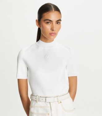 Logo-T-shirt med høj hals