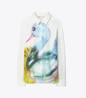 Lucky Duck silke skjorte