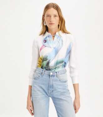 Lucky Duck silke skjorte