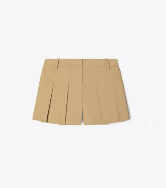 Micro Twill Plisserede Shorts