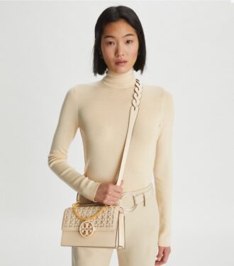 Miller Basket-Weave lille skuldertaske med klap
