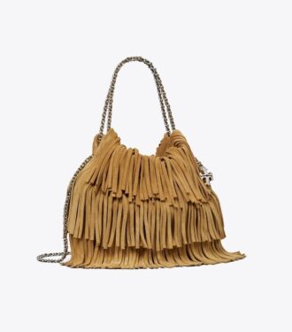 Mini Fleming ruskindsfringe-hobo-taske