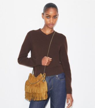 Mini Fleming ruskindsfringe-hobo-taske