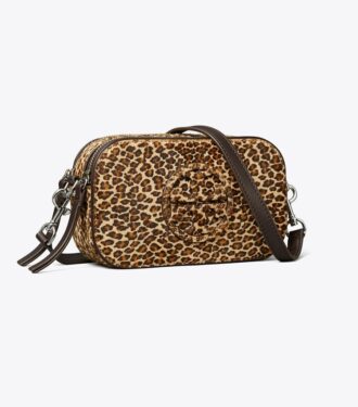 Mini Miller skuldertaske med leopardprint