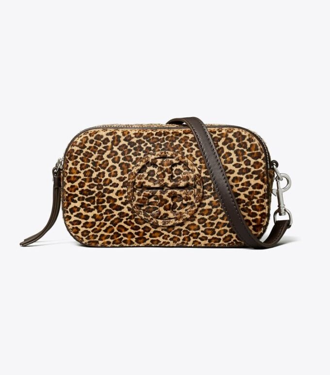 Mini Miller skuldertaske med leopardprint