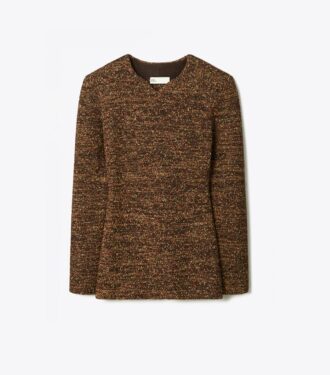 Nylon og viskose meleret sweater